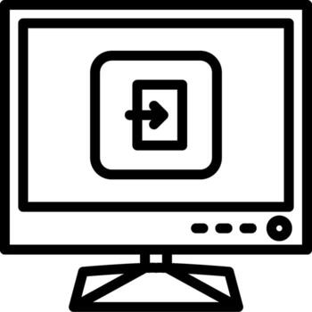 Exit button for smart tv interface vector