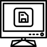 Save option in smart tv apps vector