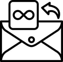 Infinity Icon for Unlimited Emails vector