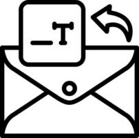 Type Text Message in Email Body vector