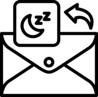 Sleep Mode Notification for Emails vector