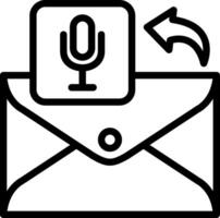 Record Email Audio with Microphone vector