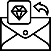 Email Security with Diamond Shield vector