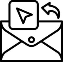 Email Navigation Arrow for Directions vector