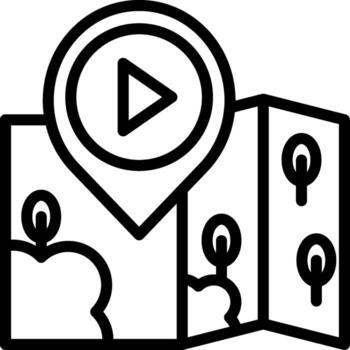 Play Button for Route Preview vector