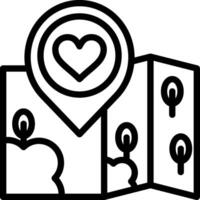 Heart Favorite Location Pin vector