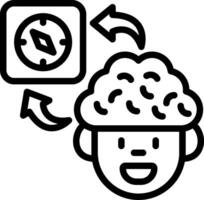 Mental Compass for Decision Making vector