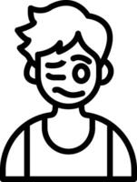 Woozy Cute Boy Dizzy Expression vector