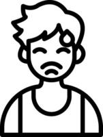 Embarrassed Cute Boy Blushing Face vector