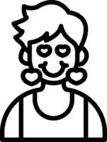 Smiling Cute Boy With Hearts vector