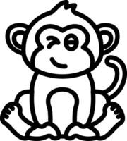 Winking Funny Monkey Face vector