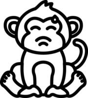 Embarrassed Monkey with Blush vector