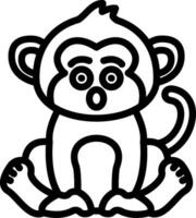 Surprised Monkey Reaction Art vector