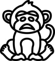 Sick Monkey Feeling Unwell vector