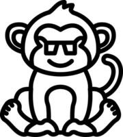 Cool Monkey with Sunglasses vector