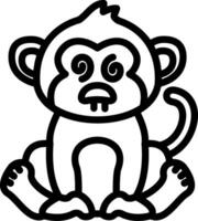 Dazed Monkey with Weird Eyes vector