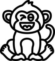 Naughty Monkey Mischievous Look vector