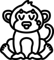 Hot Monkey Sweating Face vector