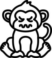 Disgusted Monkey Nose Wrinkle vector