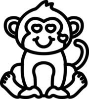 Smiling Monkey with Heart Eyes vector