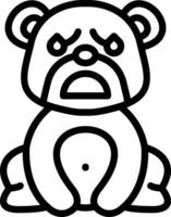 Sweating Bear Nervous Icon vector