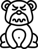Disgusted Bear Wrinkled Nose vector