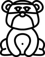 Ninja Bear With Mask vector
