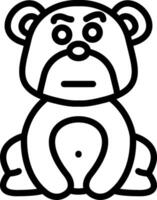 Bear With Raised Eyebrows vector