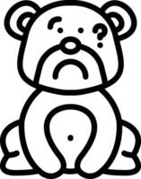 Thinking Bear Touching Chin vector