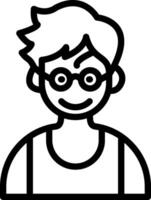 Cute Nerd Boy Illustration vector
