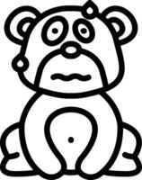 Nervous Bear With Sweat Drop vector