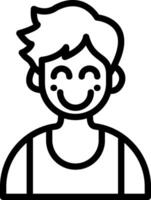 Blushing Cute Boy With Smile vector