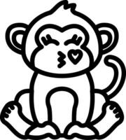 Monkey Blowing a Kiss vector