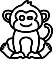 Flirty Monkey Playful Eyes vector