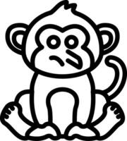 Liar Monkey with Long Nose vector