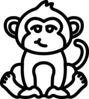 Wry Smile Monkey Art vector
