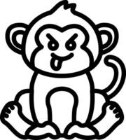 Mocking Monkey Expression Face vector