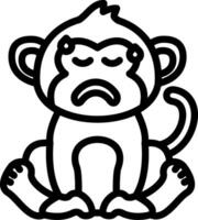 Hot Sweat Monkey Face Art vector