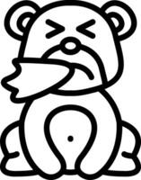 Sneezing Bear With Tissue vector