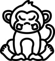 Steaming Monkey Angry Mood vector