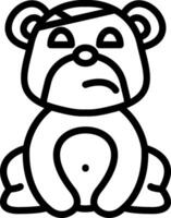 Bear With Head Bandage vector