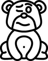 Woozy Bear With Dizzy Eyes vector