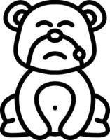 Cold Sweat Bear Anxious Look vector