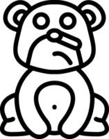 Liar Bear With Long Nose vector
