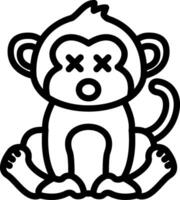Dizzy Monkey Cartoon Style vector