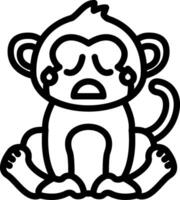 Sweating Monkey Nervous Face vector