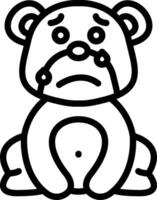 Anxious Bear With Sweat Drop vector