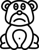Flushed Bear With Red Cheeks vector