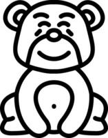 Joyful Bear Laughing Expression vector