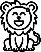 Tired Sleeping Lion Face vector